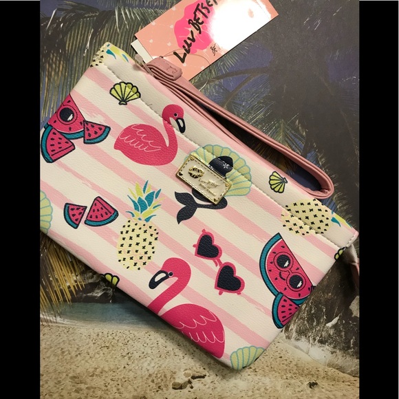 Betsey Johnson Pink &White Stripe FlamingoWris - Picture 2 of 8